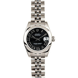 Rolex Datejust 26mm 179160 Women's Stainless Steel Automatic Black Watch