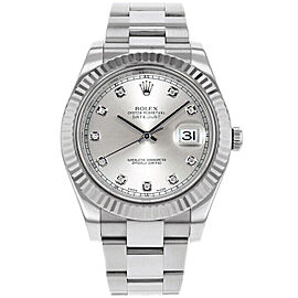 Rolex Datejust II 116334 Men's Stainless Steel Automatic Silver Watch