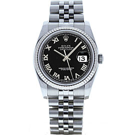 Rolex Datejust 36mm 116234 Unisex Stainless Steel Automatic Black Watch