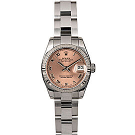 Rolex Datejust Women's Stainless Steel Automatic Salmon