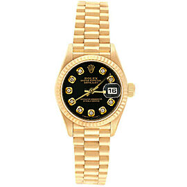 Rolex Datejust 26mm Women's Yellow Gold Automatic Black