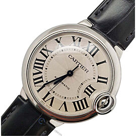 Cartier Ballon Bleu 36mm Silver Roman Dial Watch