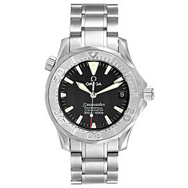 Omega Seamaster 36mm Midsize Black Wave Dial Steel Watch