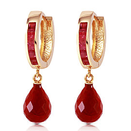 7.8 CTW 14K Solid Gold Olympia Ruby Earrings
