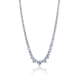 Joelle Carat Round Brilliant Diamond Necklace in 14kt White Gold