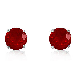 4.5 CTW 14K Solid White Gold Enthusiastic Best Ruby Earrings