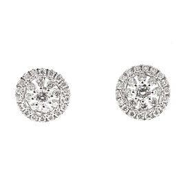 18K White Gold & Diamond Bouquet Earrings