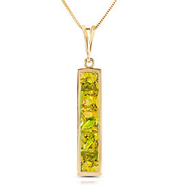 2.25 CTW 14K Solid Gold My Story Peridot Necklace
