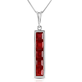 2.5 CTW 14K Solid White Gold Me Before You Ruby Necklace
