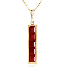 2.5 CTW 14K Solid Gold Sarajevo Ruby Necklace