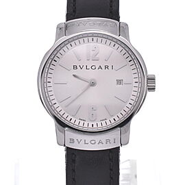 BVLGARI Solo tempo Stainless Steel/leather Quartz Watch