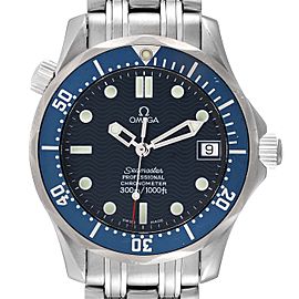 Omega Seamaster Midsize 36mm Blue Dial Steel Mens Watch