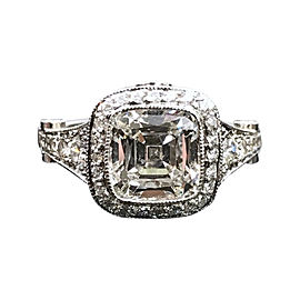 Tiffany & Co. Platinum 2.15ct Diamond Engagement Ring Size 6