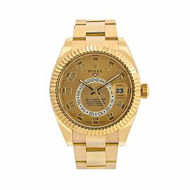 Rolex Sky-Dweller Champagne Dial With Yellow Gold Oyster Bracelet 42MM