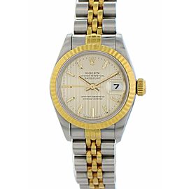 Rolex Oyster Perpetual Datejust 69173 Tapestry Dial Ladies Watch