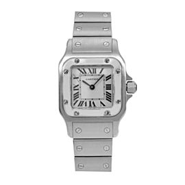 Cartier Santos Galbée W20056D6 24MM White Dial With Stainless Steel