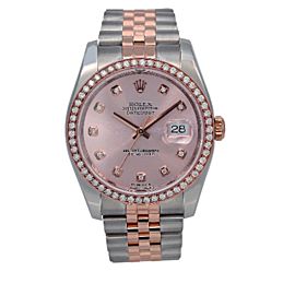 ROLEX DATEJUST 36MM WATCH 116231 STEEL AND ROSE GOLD WITH OYSTER BRACELET