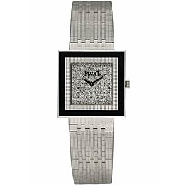 Piaget 9200C4 18K White Gold Diamond onyx Ladies Watch