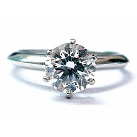 Tiffany & Co Platinum Round Diamond Solitaire Engagement Ring 1.28CT D-VS1