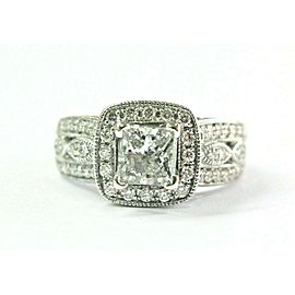 Princess Cut Diamond Engagement Ring 14Kt White Gold 1.42Ct E-SI1 EYE CLEAN
