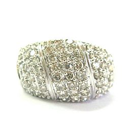 Diamond Pave Band Ring 14Kt White Gold 64-Stones 1.50Ct 13.4mm