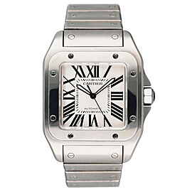Cartier Santos-100 2656 XL W200737G Stainless Steel Mens Watch
