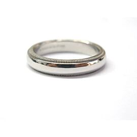 Tiffany & Co Platinum Milgrain Wedding Band Ring Size