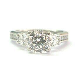 Scott Kay Diamond Three-Stone Engagement Ring Palladium Sitara Cut J-SI2 1.69Ct
