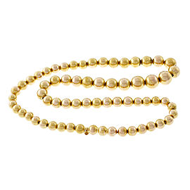 14k Yellow Gold Bead Vintage 1960 Necklace