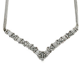14K White Gold with 1.04ct Diamond Flat Chain Necklace