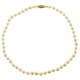 Vintage 14K Yellow Gold & Akoya Cultured Pearl Necklace