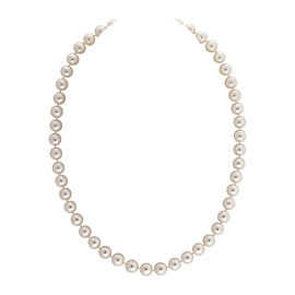 14K White Gold with Pearl Necklace