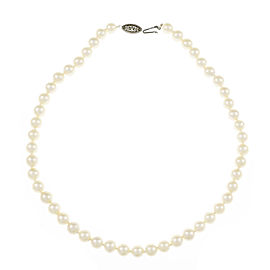14K White Gold with Cultured Pearl Necklace