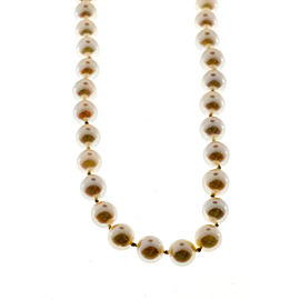 14K Yellow Gold with Pearl Strand Necklace