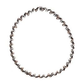 Vintage Kurt Gutman 18k White Gold Swirl Link Necklace