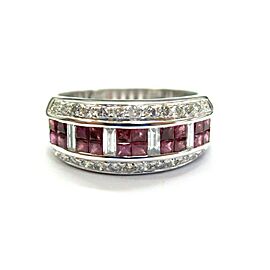 Levian Ruby & Diamond Ring 18Kt White Gold