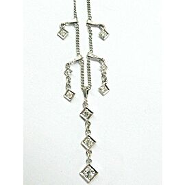 Vintage Old European Diamond Drop Necklace
