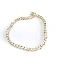 Round Cut Diamond Tennis Bracelet 4-Prong SOLID Yellow Gold