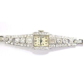 Platinum Hamilton Vintage Diamond Watch