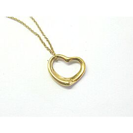Tiffany & Co. Elsa Peretii Open Heart Pendant Necklace 18Kt