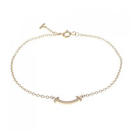TIFFANY & Co 18K Pink Gold T Smile mini Bracelet E0030