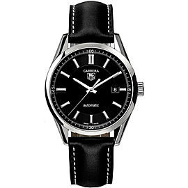 NEW TAG HEUER CARRERA WV211B.FC6202 BLACK LEATHER AUTOMATIC MENS LUXURY WATCH