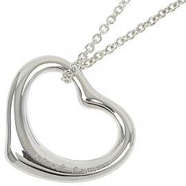 Tiffany & Co 925 Silver Open heart Elsa Peretti Necklace LXNK-1062