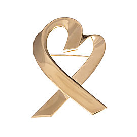 Tiffany & Co Paloma Picasso Loving Heart Pin 18k Gold Large Size