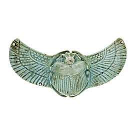 Antique Ancient Egyptian New Kingdom Winged Scarab 14k Victorian Pin