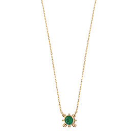 14k Gold Emerald Necklace