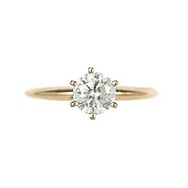 .90ct Round Diamond 14k Yellow Gold Solitaire Engagement Ring