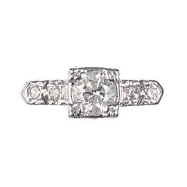 EGL Certified .43 Carat Diamond 14k White Gold Engagement Ring
