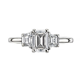 GIA Certified 1.02 Carat Diamond 18k White Gold Engagement Ring