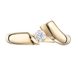 .19 Carat Diamond Yellow Gold Asymmetrical Ring